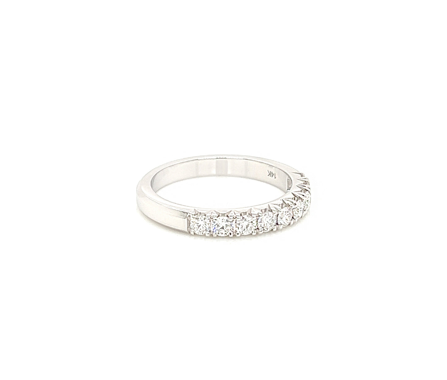 0.52 Carat Round Diamond Prong-Set Wedding Band