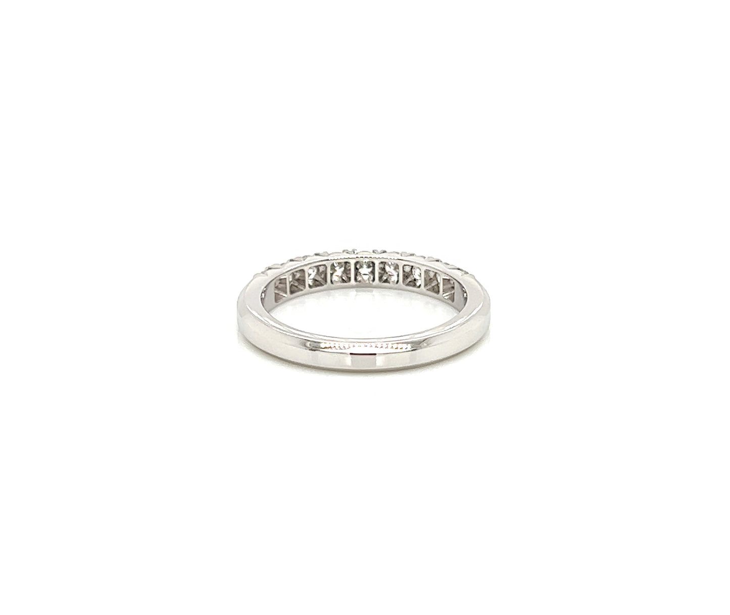 0.52 Carat Round Diamond Prong-Set Wedding Band