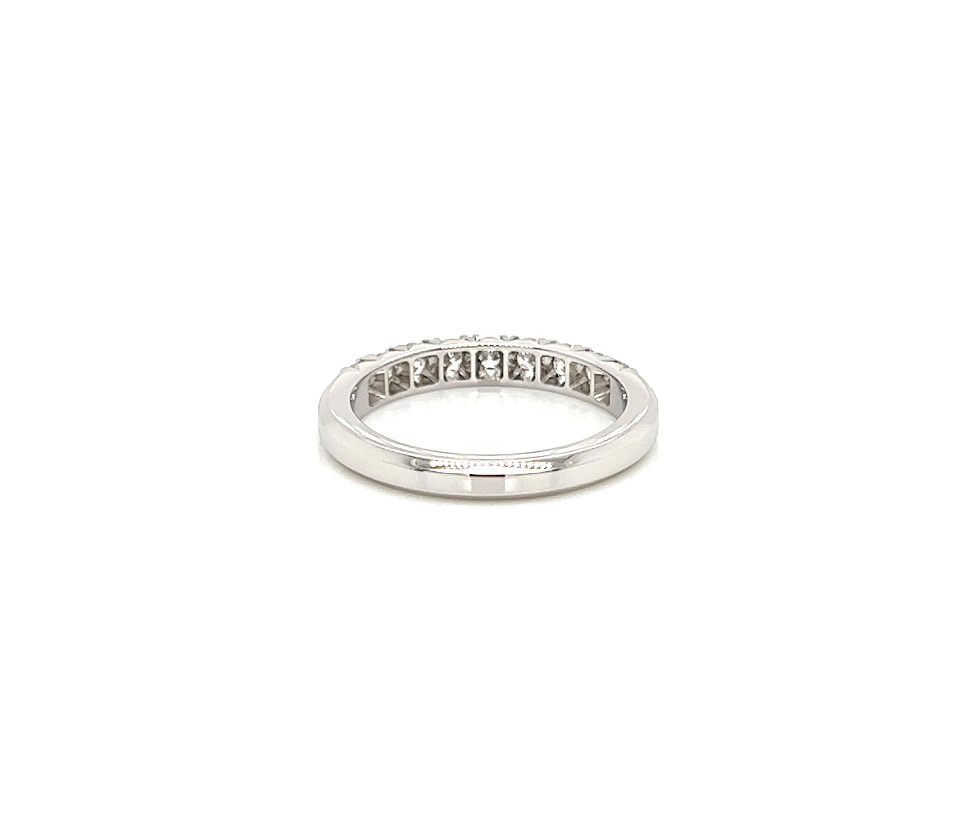 0.52 Carat Round Diamond Prong-Set Wedding Band