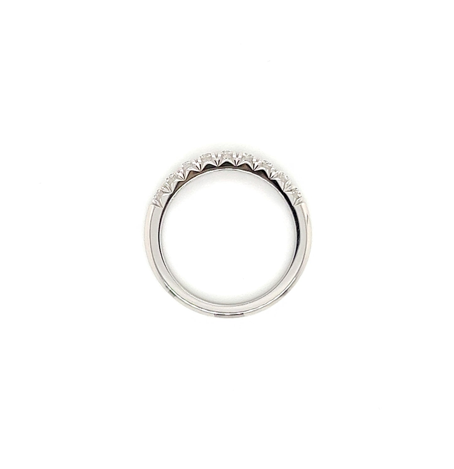 0.52 Carat Round Diamond Prong-Set Wedding Band