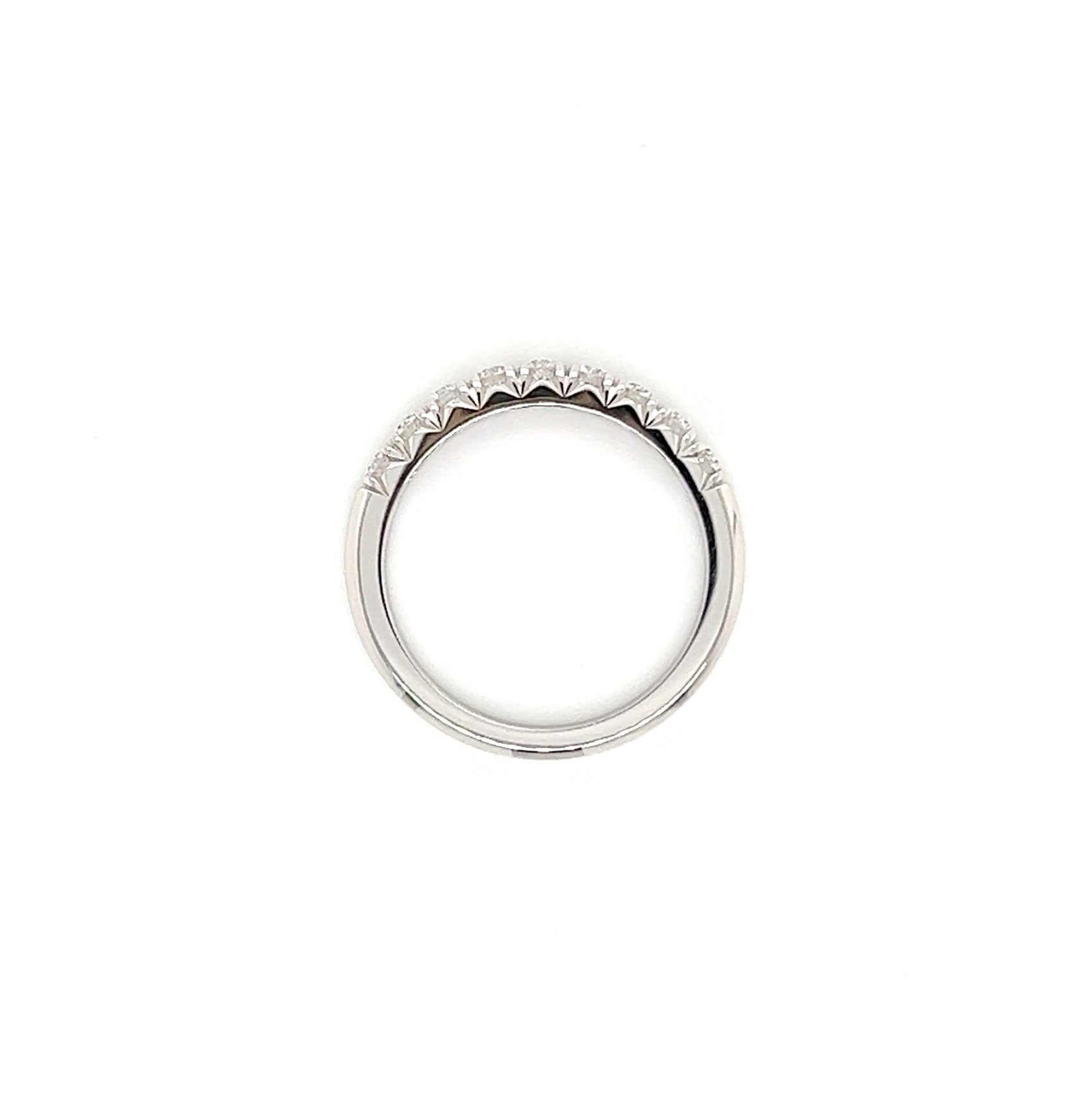 0.52 Carat Round Diamond Prong-Set Wedding Band