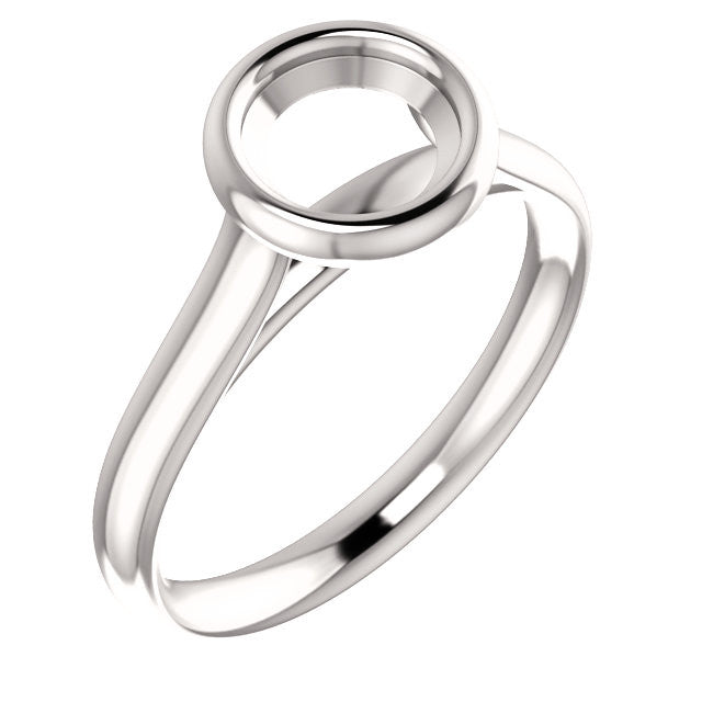 Setting Mounting For A Round Cut