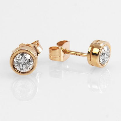 "EARR01355" Bezel Set Diamond Stud Earrings 0.26cts