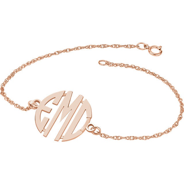 Letter Block Monogram Bracelet