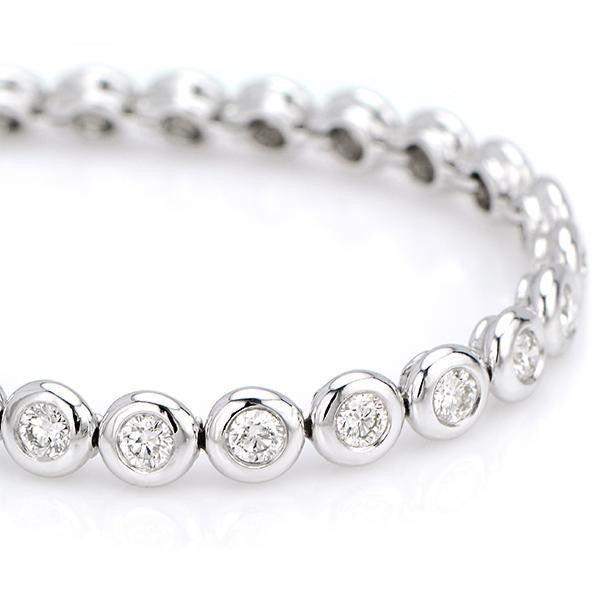 "BRAC01177" Diamond Tennis Bracelet In 18k White Gold