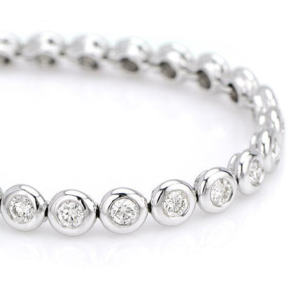 "BRAC01178" Diamond Tennis Bracelet In 18k White Gold