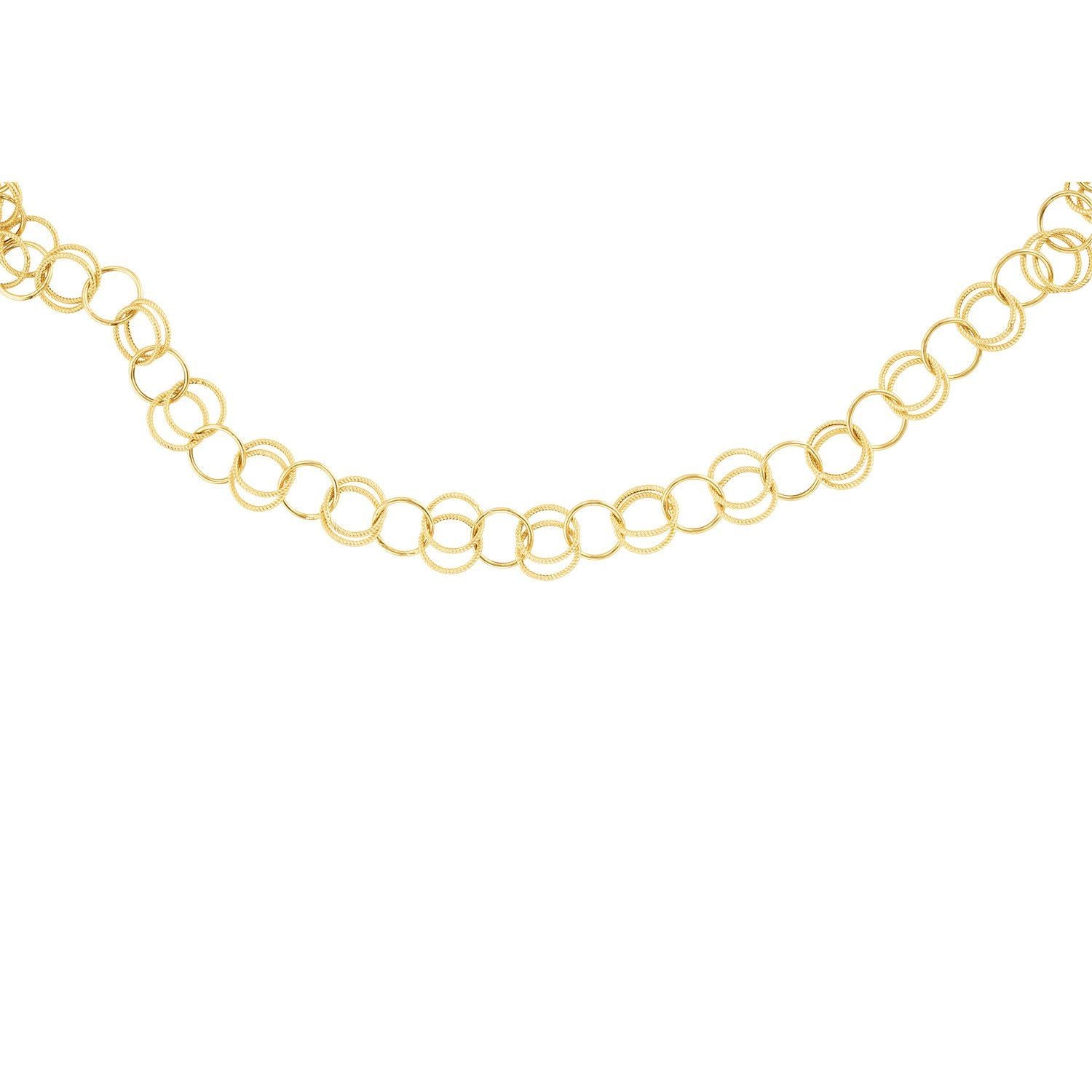 Yellow Fancy Link Chain