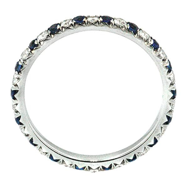 "DBAND01504" Diamond And Sapphire Pave Eternity Ring DBAND01504