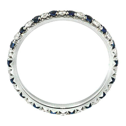 "DBAND01504" Diamond And Sapphire Pave Eternity Ring DBAND01504