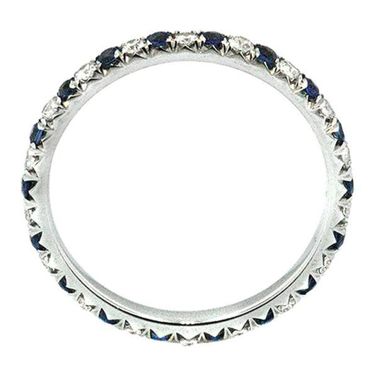 "DBAND01504" Diamond And Sapphire Pave Eternity Ring DBAND01504