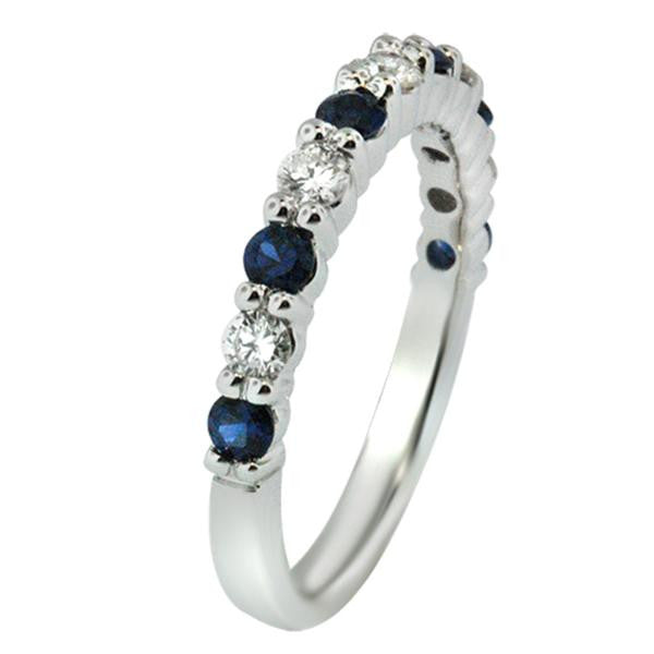 "DBAND01520" Diamond & Sapphire Stacking Ring DBAND01520