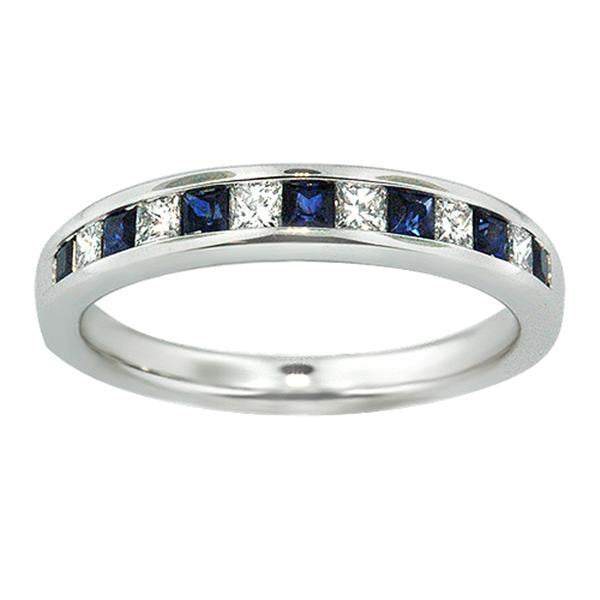 "DBAND01521" Sapphire & Diamond Channel Set Ring in