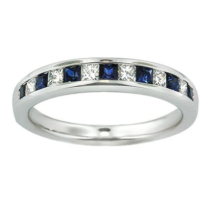 "DBAND01521" Sapphire & Diamond Channel Set Ring in