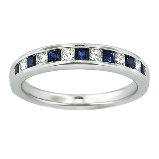 "DBAND01521" Sapphire & Diamond Channel Set Ring in