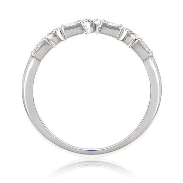 "DBAND01641" 7 Stone Anniversary Band In 18k White Gold DBAND01641