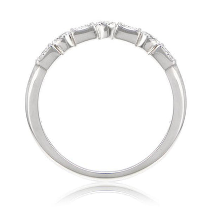 "DBAND01641" 7 Stone Anniversary Band In 18k White Gold DBAND01641