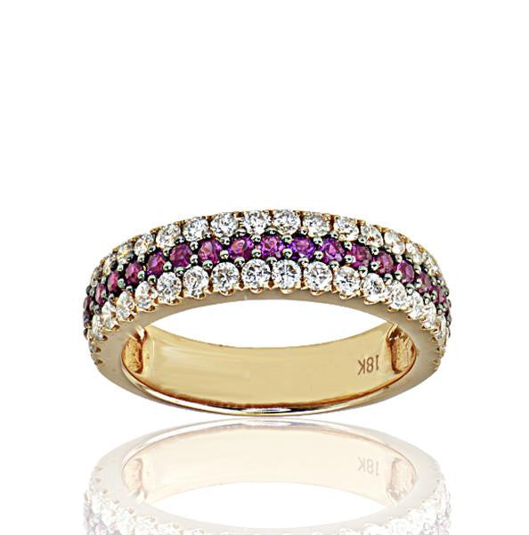 0.54 Carat Ruby Ladies Band