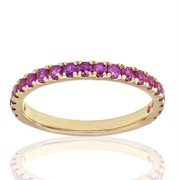 "DBAND01762" 0.69 Carat Ruby Red Ladies Band