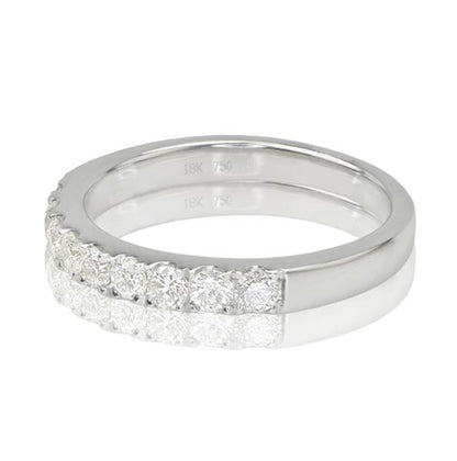 "DBAND01832" Diamond 18K White Gold Wedding Band DBAND01832