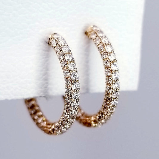"EARR01339" Huggie Hoop Diamond Earrings