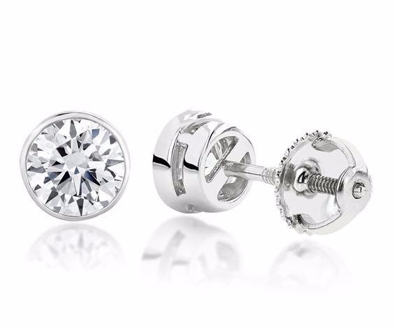 "EARR01355" Bezel Set Diamond Stud Earrings 0.26cts