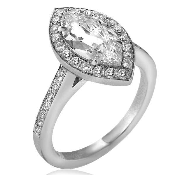 "ENGR02027" Marquise Halo Set Diamond Engagement Ring