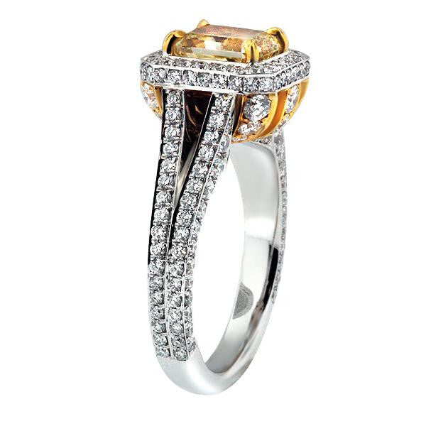 "ENGR02222" Canary Fancy Yellow Diamond Engagement Ring