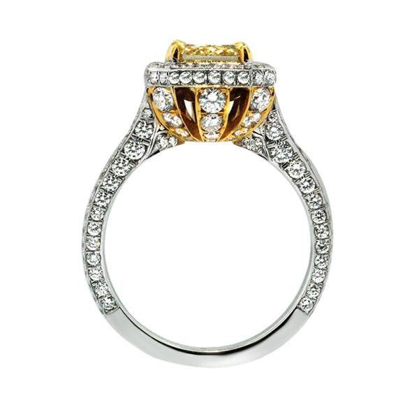 "ENGR02222" Canary Fancy Yellow Diamond Engagement Ring