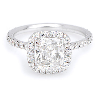 'ENGR02390" Cushion Cut Diamond Engagement Ring ENGR02390