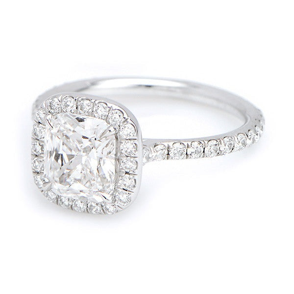 'ENGR02390" Cushion Cut Diamond Engagement Ring ENGR02390