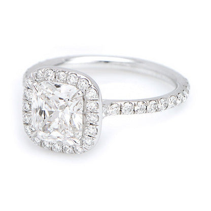 'ENGR02390" Cushion Cut Diamond Engagement Ring ENGR02390