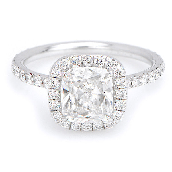 'ENGR02390" Cushion Cut Diamond Engagement Ring ENGR02390