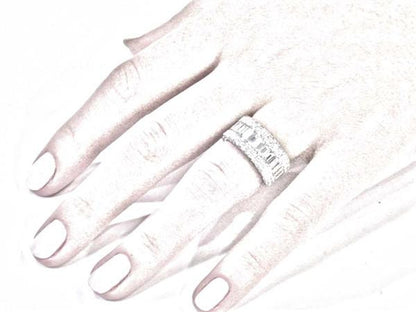 "ETNBD01667" 7.80 Carat Handmade Estate Diamond Eternity Band in 18K White Gold 7.80 ct. tw.