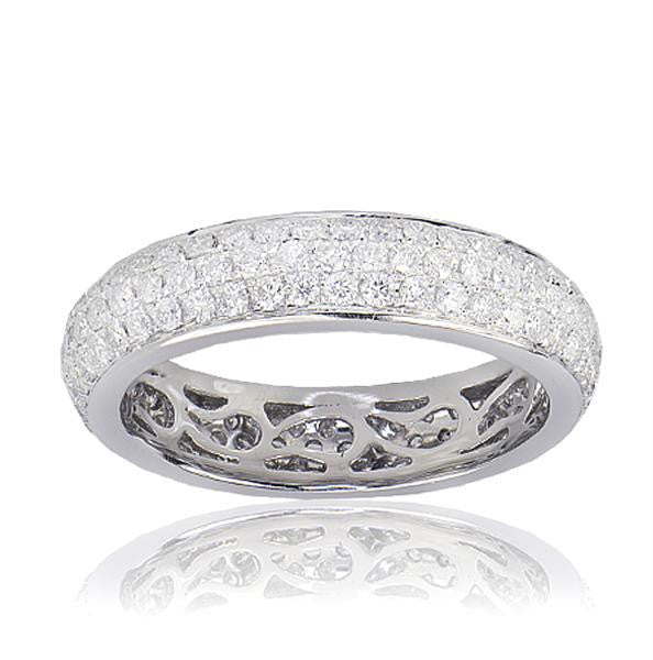 "ETNBD01744" 3 Row Diamond Eternity Band