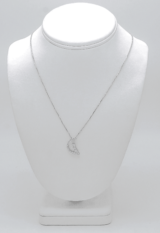 1.32 Carat Diamond Pendant Necklace in 14K White Gold
