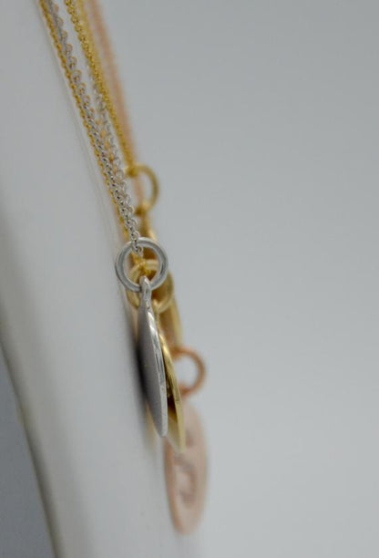 Diamond Initial Circle Concave Pendant - 14K Yellow Gold, Rose Gold, or White Gold Pendant - Handmade in New York City