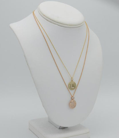 Diamond Initial Circle Concave Pendant - 14K Yellow Gold, Rose Gold, or White Gold Pendant - Handmade in New York City