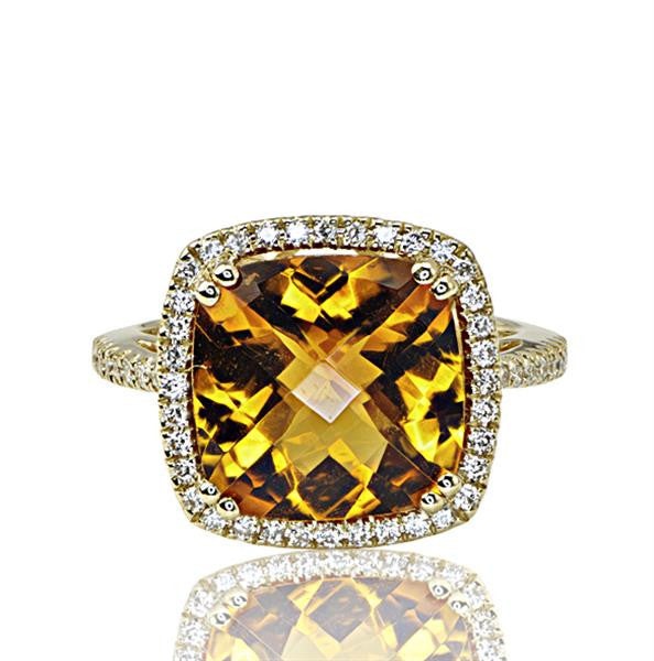 "LADRG01727" 6.24 Carat Citrine Ladies Diamond Ring