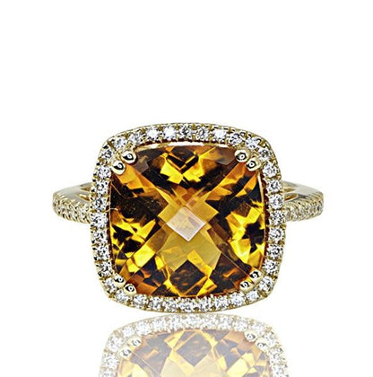 "LADRG01727" 6.24 Carat Citrine Ladies Diamond Ring