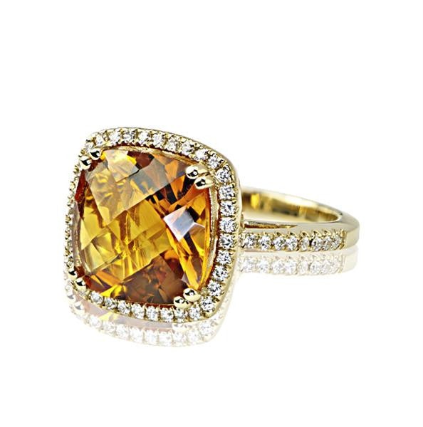 "LADRG01727" 6.24 Carat Citrine Ladies Diamond Ring