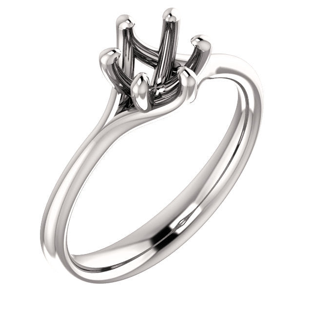 Six Prong Engagement Ring Mounting