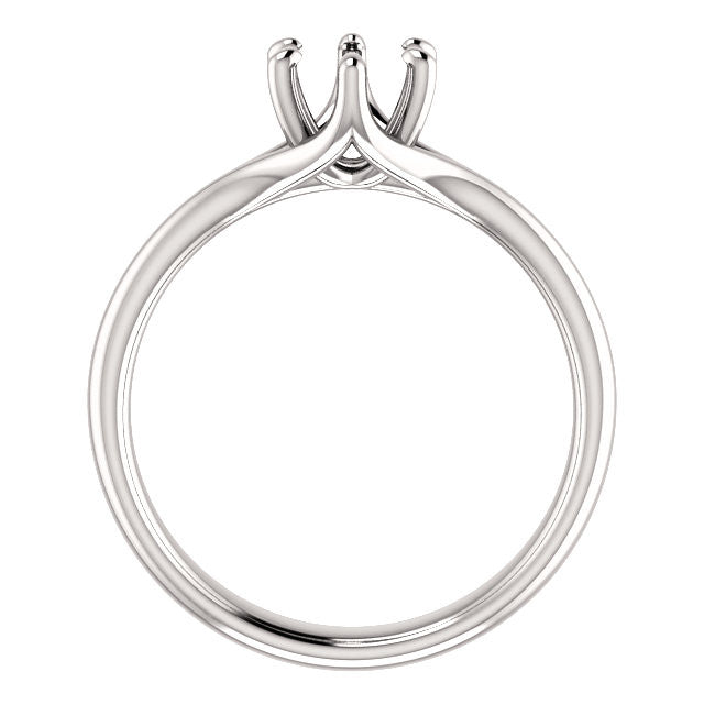 Six Prong Engagement Ring Mounting