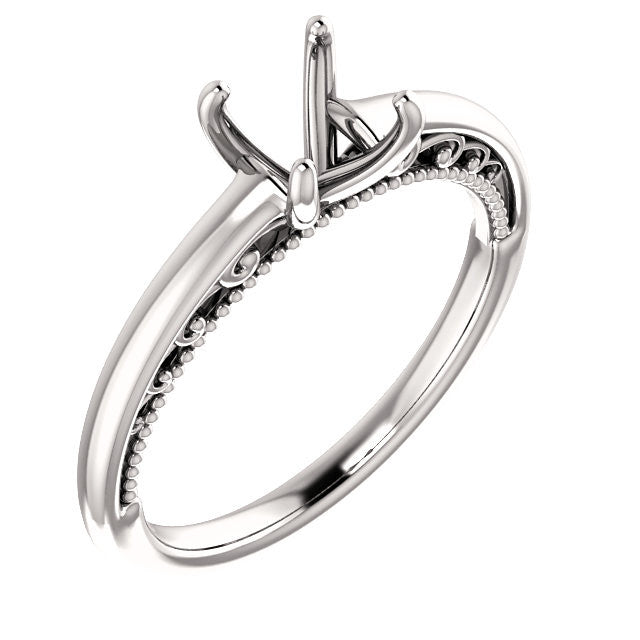 Round Engagement Ring Mounting