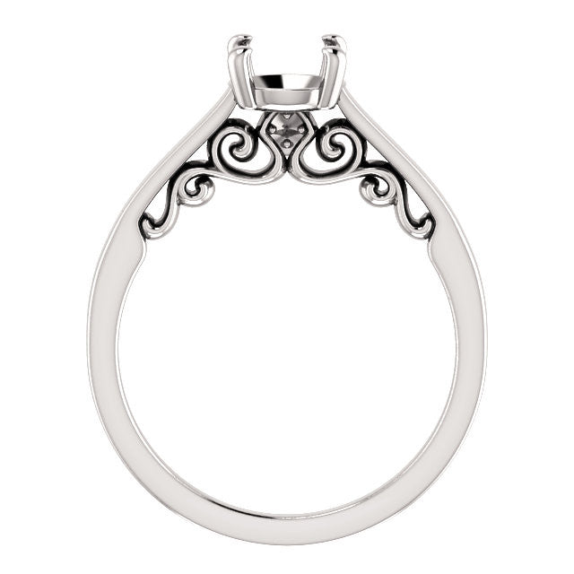 Round Engagement Ring Mounting