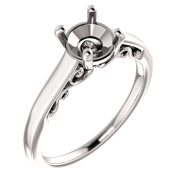 Round Engagement Ring Mounting