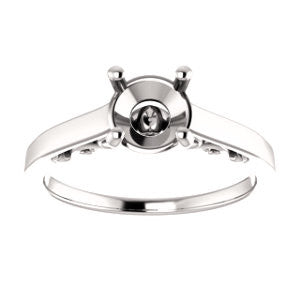 Round Engagement Ring Mounting