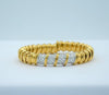 Roberto Coin Yellow Gold Nabucco 2.08cts Diamond Flex Bangle Bracelet