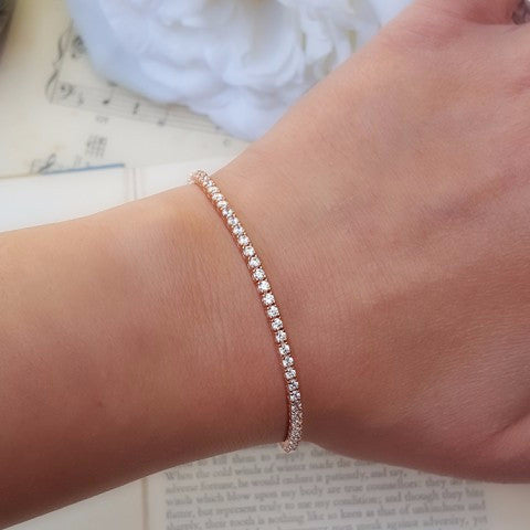 "BRAC01351" Rose Gold Diamond Bracelet