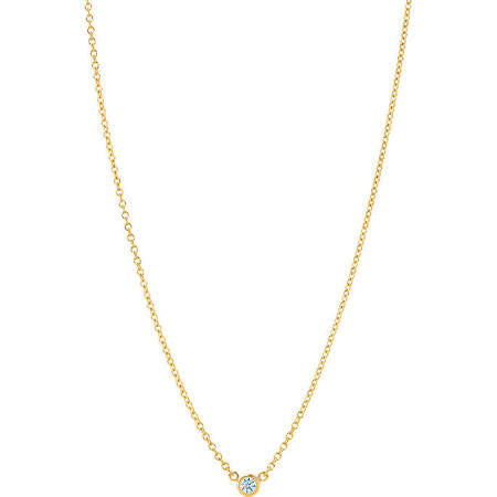 "NECK01119" Single Diamond Necklace 18K Yellow Gold