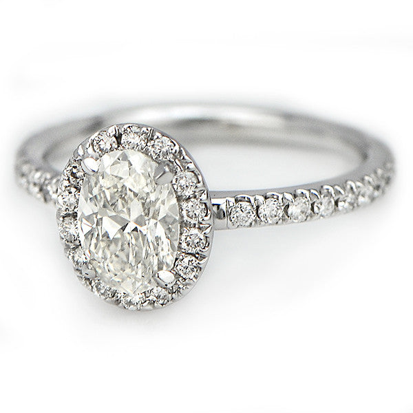 "ENGR02030" Oval Diamond Halo Engagement Ring